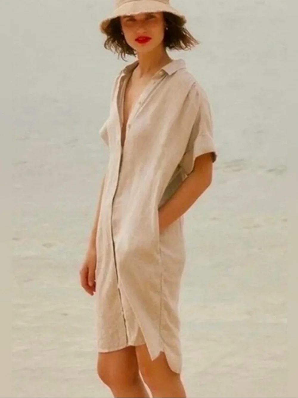 J.Crew Relaxed-Fit Short-Sleeve Baird McNutt Irish Linen Shirtdress